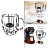 Maxbell Universal Coffee Capsule Storage Basket Coffee Vintage Baskets Cup Black