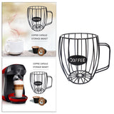 Maxbell Universal Coffee Capsule Storage Basket Coffee Vintage Baskets Cup Black