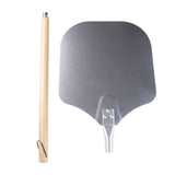 Maxbell Alloy Pizza Peel Long Wooden Handle Pizza Cake Lifter Transfer Paddle Shovel