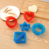 Maxbell Sandwich Cutter and Sealer for Kids Childrens  Portable blue round 5pcs