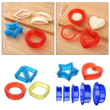 Maxbell Sandwich Cutter and Sealer for Kids Childrens  Portable blue round 5pcs