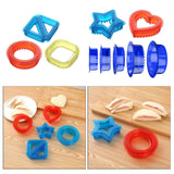 Maxbell Sandwich Cutter and Sealer for Kids Childrens  Portable blue round 5pcs