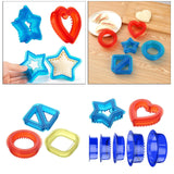 Maxbell Sandwich Cutter and Sealer for Kids Childrens  Portable blue round 5pcs