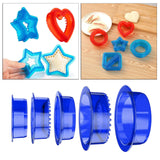 Maxbell Sandwich Cutter and Sealer for Kids Childrens  Portable blue round 5pcs