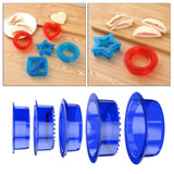Maxbell Sandwich Cutter and Sealer for Kids Childrens  Portable blue round 5pcs