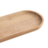 Maxbell Oval Wooden Tea Tray Serving Table Plate Snacks Food Tea Storage 10x23cm