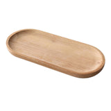 Maxbell Oval Wooden Tea Tray Serving Table Plate Snacks Food Tea Storage 10x23cm