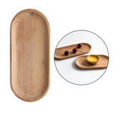 Maxbell Oval Wooden Tea Tray Serving Table Plate Snacks Food Tea Storage 10x23cm