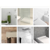 Maxbell Home Shower Curtain Rod Expandable Adjustable Tension New White 210-260cm