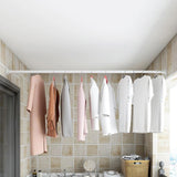 Maxbell Home Shower Curtain Rod Expandable Adjustable Tension New White 210-260cm