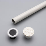 Maxbell Home Shower Curtain Rod Expandable Adjustable Tension New White 210-260cm