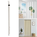 Maxbell Home Shower Curtain Rod Expandable Adjustable Tension New White 210-260cm