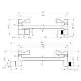 Maxbell Adjustable Shower Arm Bracket with Tooth Extension Rod Bathroom Accessories