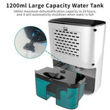 Maxbell Electric US Plug Dehumidifier with 1200ml Water Tank Auto Shutoff for Home