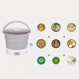 Maxbell Foldable Electric Hotpot Cooker for Dormitory Camping Stainless Steel Base