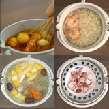 Maxbell Foldable Electric Hotpot Cooker for Dormitory Camping Stainless Steel Base