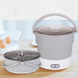 Maxbell Foldable Electric Hotpot Cooker for Dormitory Camping Stainless Steel Base