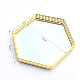 Maxbell Tray Serving Mirror Jewelry Dish Storage Display Tray Home Counter Decors Style4