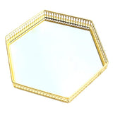 Maxbell Tray Serving Mirror Jewelry Dish Storage Display Tray Home Counter Decors Style4