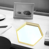 Maxbell Tray Serving Mirror Jewelry Dish Storage Display Tray Home Counter Decors Style4