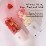 Maxbell Portable Blender USB Juicer Cup Fruit Mixing Rechargeable for Travel Pink