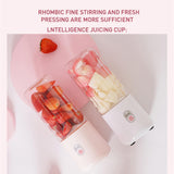 Maxbell Portable Blender USB Juicer Cup Fruit Mixing Rechargeable for Travel Pink