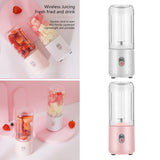 Maxbell Portable Blender USB Juicer Cup Fruit Mixing Rechargeable for Travel Pink
