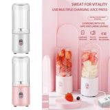 Maxbell Portable Blender USB Juicer Cup Fruit Mixing Rechargeable for Travel Pink