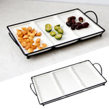 Maxbell  Nordic Ceramic Fruit Bowl Luxury Iron Living Room Creative Decor 3x Plate