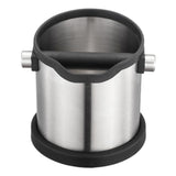 Maxbell Portable Coffee Knock Box Container Waste Bucket for Coffee Machine Non-Slip Silver