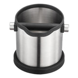 Maxbell Portable Coffee Knock Box Container Waste Bucket for Coffee Machine Non-Slip Silver