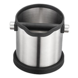 Maxbell Portable Coffee Knock Box Container Waste Bucket for Coffee Machine Non-Slip Silver