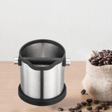 Maxbell Portable Coffee Knock Box Container Waste Bucket for Coffee Machine Non-Slip Silver