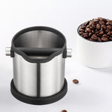 Maxbell Portable Coffee Knock Box Container Waste Bucket for Coffee Machine Non-Slip Silver