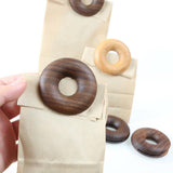 Maxbell Donuts Wooden Sealing Bag Clips Tea Sealing Strips Keep Your Food Fresh Walnut L