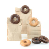 Maxbell Donuts Wooden Sealing Bag Clips Tea Sealing Strips Keep Your Food Fresh Walnut L