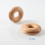 Maxbell Donuts Wooden Sealing Bag Clips Tea Sealing Strips Keep Your Food Fresh Walnut L