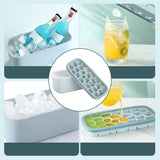 Maxbell 26 Cubes Home Refrig Silicone Ice Cube Tray Mold Container Blue