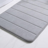 Absorbent Soft Memory Foam Bath Tub Mat Floor Rug Washable Non-Slip Grey