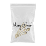 Maxbell 5x Glossy Tableware Cutlery Set Knife Spoon Fork Flatware Gold