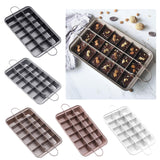 Maxbell 18 Holes Non Stick Brownie Pans with Dividers Steel Baking Pan Champagne