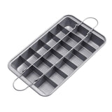 Maxbell 18 Holes Non Stick Brownie Pans with Dividers Steel Baking Pan Silver