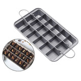 Maxbell 18 Holes Non Stick Brownie Pans with Dividers Steel Baking Pan Silver