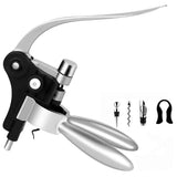 Maxbell  Wine Opener Set Handheld Household Bar Corkscrew Silver Rabbit Head