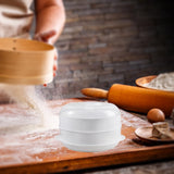 Maxbell Round Microwave Food Steamer BPA Free Heating Steamer White S 2 Tier