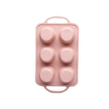 Maxbell 6 Holes Heat Resisting Nonstick Baking Molds Silicone Molds  Pink