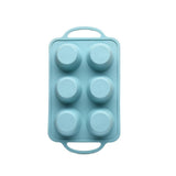 Maxbell 6 Holes Heat Resisting Nonstick Baking Molds Silicone Molds  Green