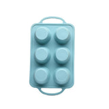 Maxbell 6 Holes Heat Resisting Nonstick Baking Molds Silicone Molds  Green