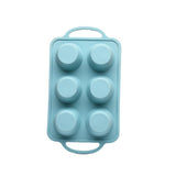 Maxbell 6 Holes Heat Resisting Nonstick Baking Molds Silicone Molds  Green