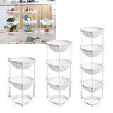 Maxbell Multi-Layer Detachable Stackable Kitchen Storage Organizer Basket 3 Layer